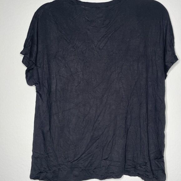 Black Graphic Tee with Colorful Text - Picture 3 of 3